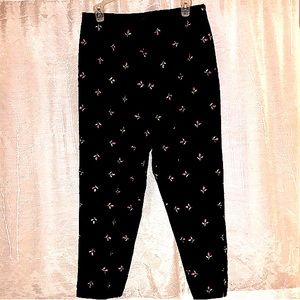 (NWOT) Karen Kane Black 100% Silk Capris Slacks